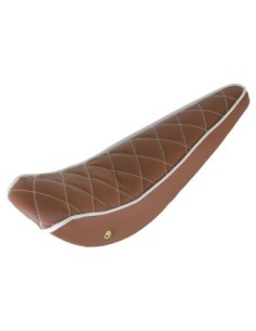 20 Dimond Banana Saddle Vinyl All Brown White/Stitch.